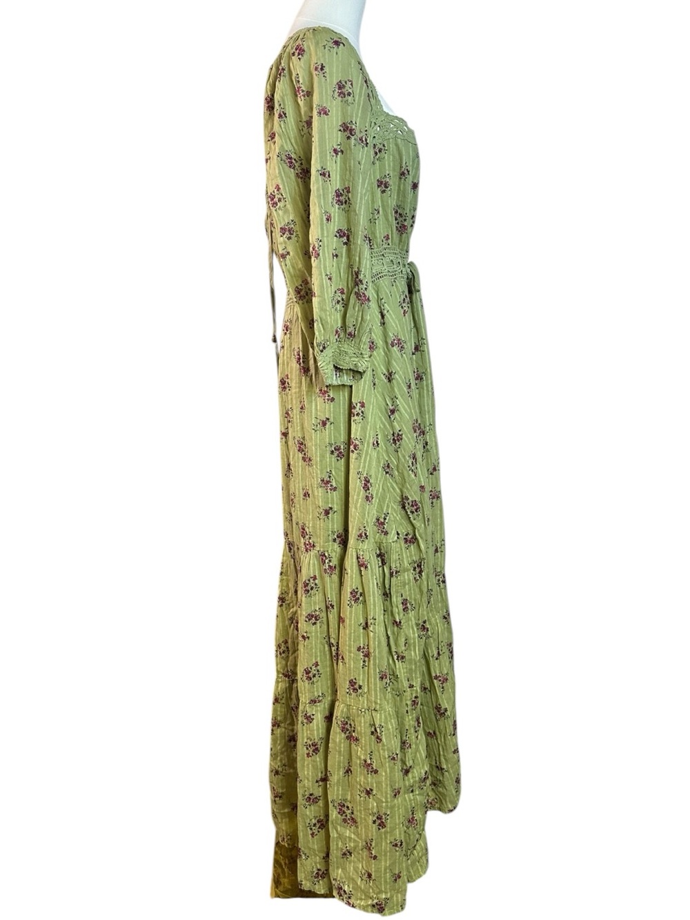Free People Bohemian Cottage Ethereal Dainty Morning Meadows Maxi Dress XL NWT - Picture 9 of 14
